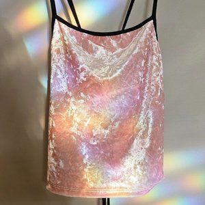 Pink velvet  crop top